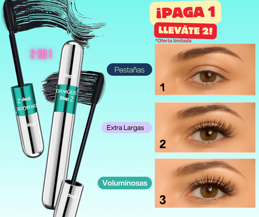 PROMO 2X1 MÁSCARA DE PESTAÑAS - FIBRA DE SEDA 4D
