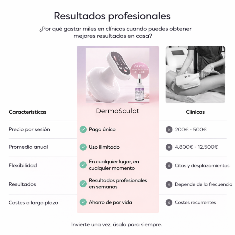 Dermo Sculpt® Masajeador Anticelulítico: AHORRA TIEMPO y DINERO.